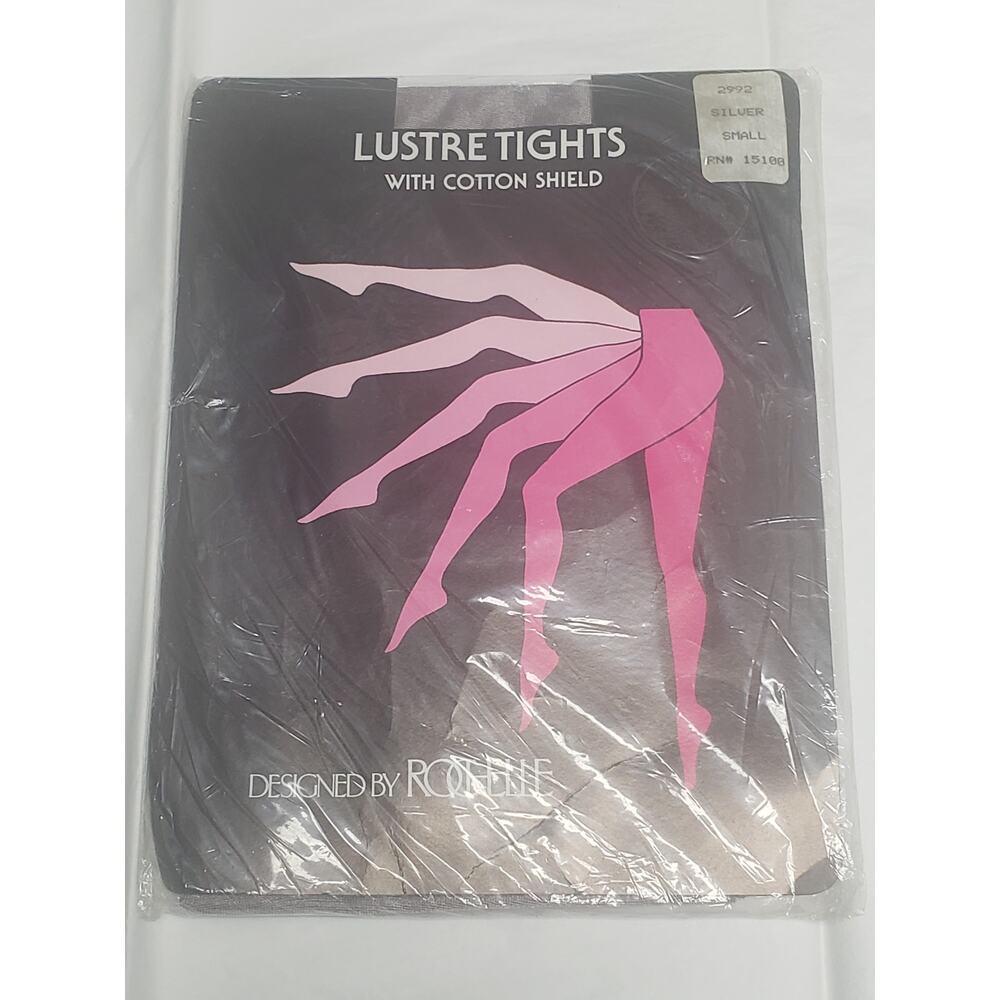 Lustre Tights With Cotton Shield Designed by ROCHELLE | 2992 Silver Small